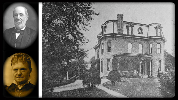 photo of James Andrew & Eliza Emery Crawford. Their house was named Birchlawn.