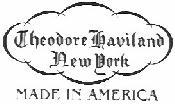 Logo for Theodore Haviland, New York. Made in America