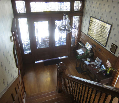 photo of foyer from top of stairs
