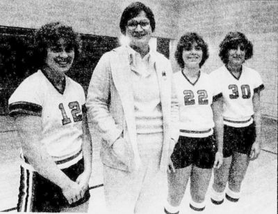 1980 Mohawk letterwinners Guyla Mae Smith, Lori Haswell, Mary Kay Ameen and Alberta Kelly.