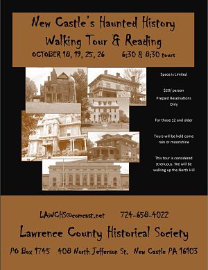 Lawrence County Historical Society Haunted History Walking Tour and Reading