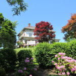 outside view of historical society from lower entrance