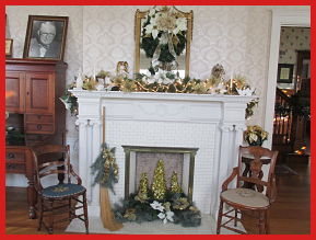mistletoe magic fireplace mantle