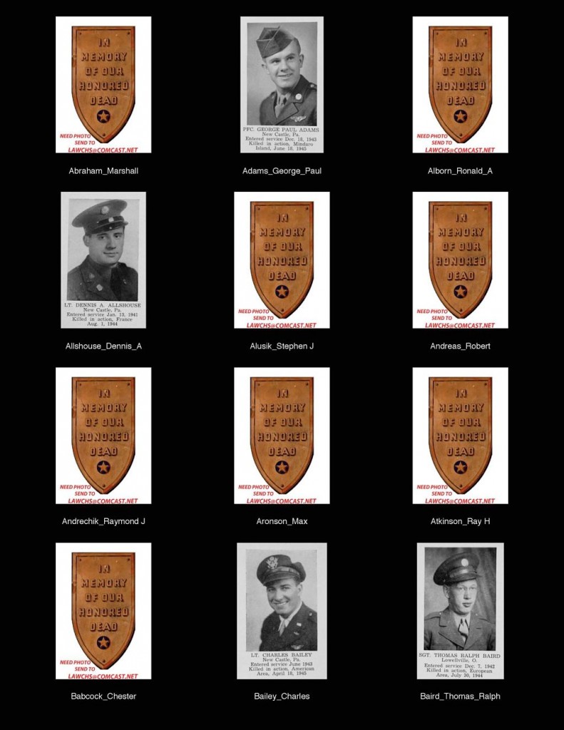 wwii role of honor Names A-D