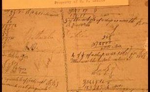page from fullerton ledger showing simple interest calcuations