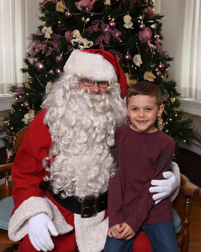 photo of child with santa