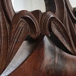 photo detail of wood frame