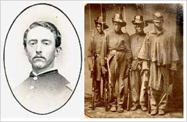alexander heasley portrait and photo of his troops