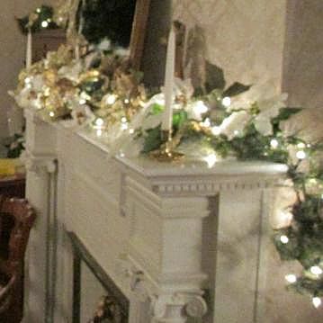 photo of fireplace mantel decorated victorian style