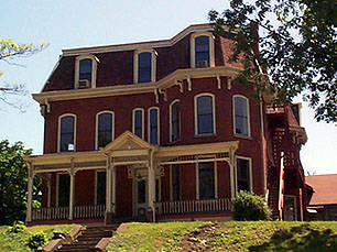 Mansard roof house