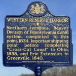 pennsylvania canal historical marker for the western reserve harbor northern terminus