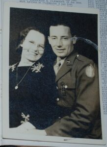 world war 2 Pvt merrill f bluedorn with wife margaret vargo